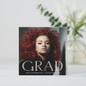 Classy モダン Transparentスタイリッシュ文字グラッド写真 案内状 (スタンド正面)