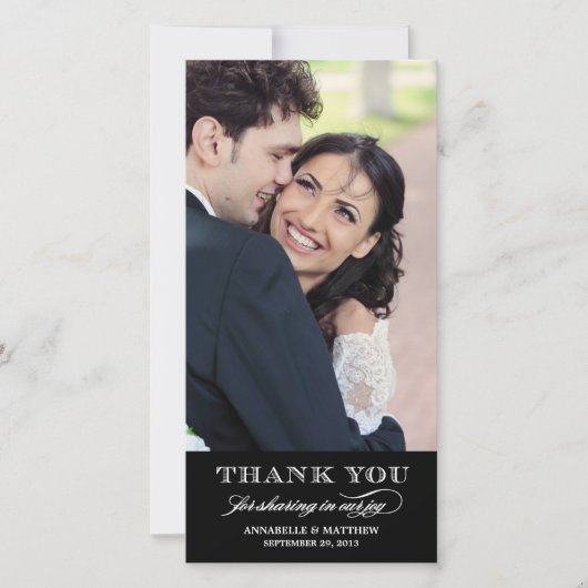 Classy 結婚's Thank You Photo Card サンキューカード (正面)