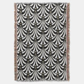 Classy 1920sヴィンテージ白黒 スローブランケット (正面縦)