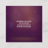 Classy 2ライトピンクのグラムメイクアップアーティストの列 スクエア名刺 (裏面)