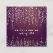 Classy 2ライトピンクのグラムメイクアップアーティストの列 スクエア名刺 (正面)