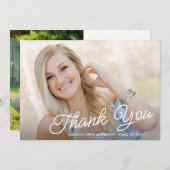 Classy 2写真卒業ありがとう サンキューカード (正面/裏面)