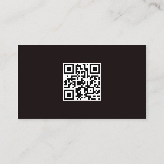 Classy And Cool Construction Theme QR Code 名刺 (裏面)