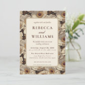 Classy Anemones Floral Backyard Wedding 招待状 (スタンド正面)