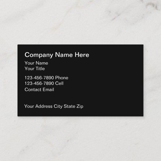 Classy Architect Business Cards 名刺 (裏面)