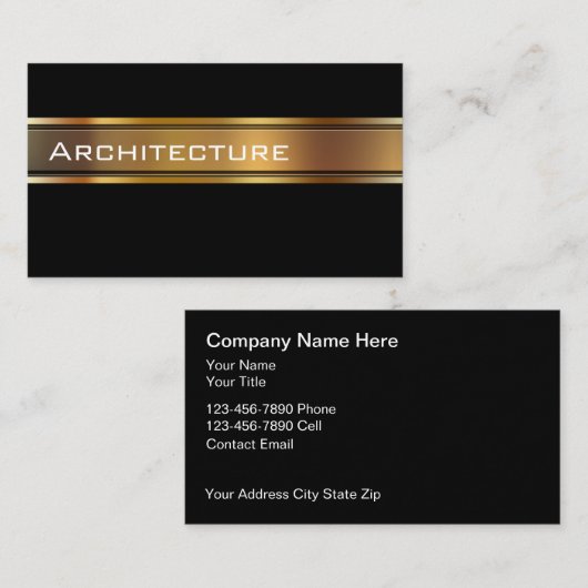 Classy Architect Business Cards 名刺 (正面/裏面)