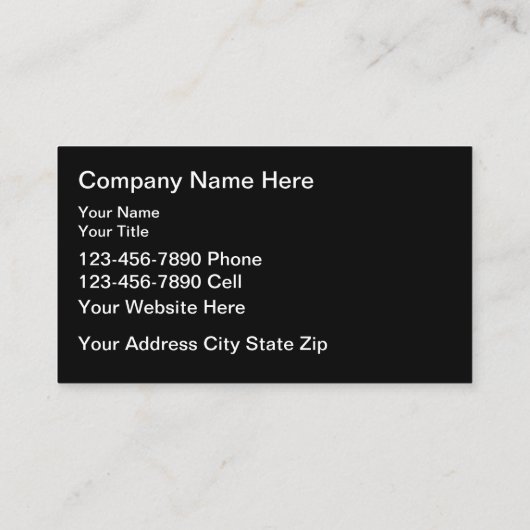 Classy Architect Modern Business Cards 名刺 (裏面)
