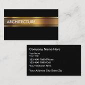 Classy Architect Modern Business Cards 名刺 (正面/裏面)