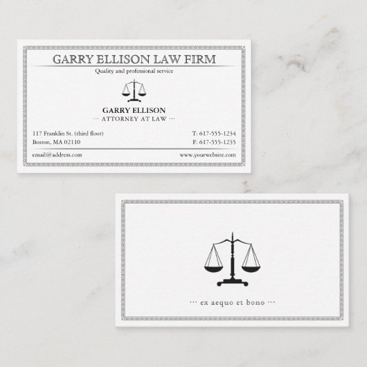 Classy Attorney at Law | Lawyer 名刺 (正面/裏面)