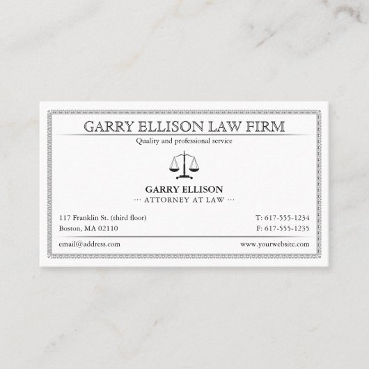 Classy Attorney at Law | Lawyer 名刺 (正面)