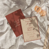 Classy Auburn Copper Old Money Fancy Wedding 招待状