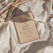 Classy Auburn Copper Old Money QR Code Wedding 招待状