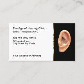Classy Audiologist Hearing Center Business cards 名刺 (正面)