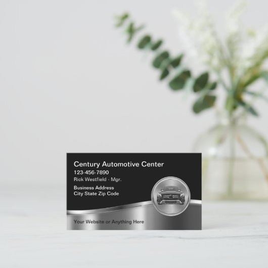 Classy Automotive Modern Business Cards 名刺 (スタンド正面)