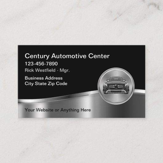 Classy Automotive Modern Business Cards 名刺 (正面)