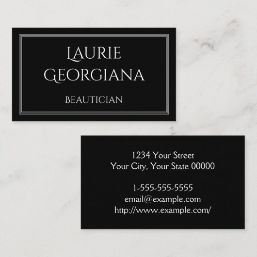 Classy & Basic Beautician名刺 名刺 (正面/裏面)