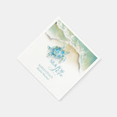 Classy Beach Bridal Shower Napkins スタンダードカクテルナプキン (角)