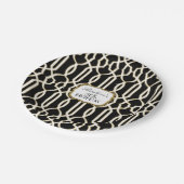 Classy Birthday Party Decor Trellis Lattice金ゴールド ペーパープレート (アングル)