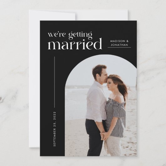 Classy Black結婚するArch Photo セーブザデート (正面)