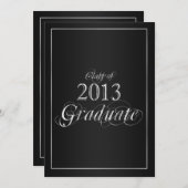 Classy Black and Silver 2013年度招待状 招待状 (正面/裏面)