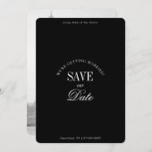 Classy Black and White Elegant Save the Date Card セーブザデート (正面/裏面)