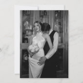 Classy Black and White Elegant Save the Date Card セーブザデート (裏面)