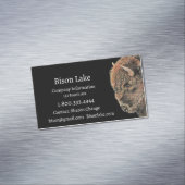Classy Black Bison, Buffalo Business Card マグネット名刺 (インサイチュ)