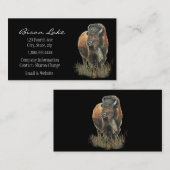 Classy Black Bison, Buffalo Business Card 名刺 (正面/裏面)