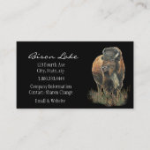 Classy Black Bison, Buffalo Business Card 名刺 (正面)