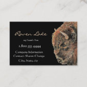 Classy Black Bison, Buffalo Business Card 名刺 (正面)
