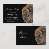 Classy Black Bison, Buffalo Business Card 名刺 (正面/裏面)