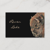 Classy Black Bison, Buffalo Business Card 名刺 (裏面)