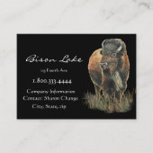 Classy Black Bison, Buffalo Business Card 名刺 (正面)