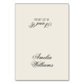 Classy Black Cream Old Money Fancy Wedding テーブルナンバー (正面)