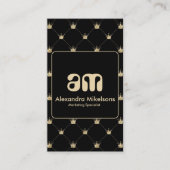 Classy Black Gold Pattern Luxury Style 名刺 (正面)