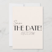 Classy Black Ivory Old Money Whimsical Wedding セーブザデート (正面)