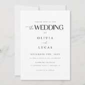 Classy Black & White Script 結婚's 招待状 (正面)