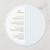 Classy Blue Stripes Half Circle メニュー (裏面)