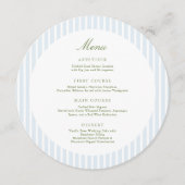 Classy Blue Stripes Round メニュー (正面)