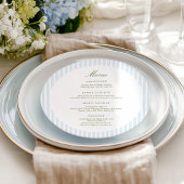 Classy Blue Stripes Round メニュー