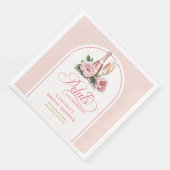 Classy Blush Petals and Prosecco Bridal Napkins (コーナー)