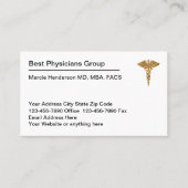 Classy Budget Medical Doctorの名刺 名刺 (正面)