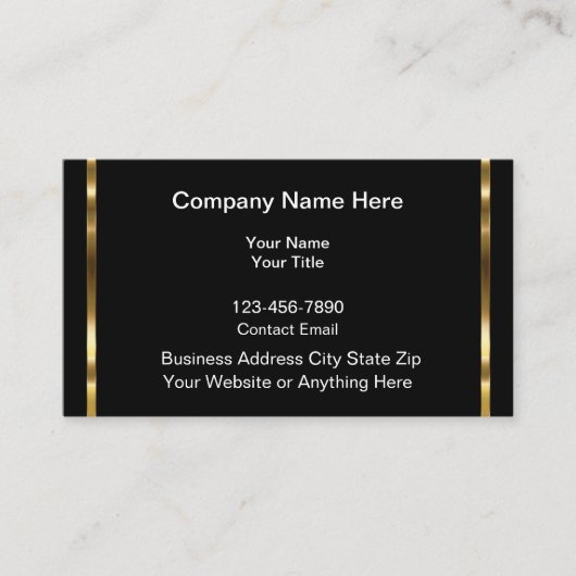 Classy Business Profile Contact Cards 名刺 (正面)