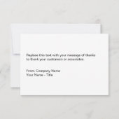 Classy Business Thank You Card Gold Tone サンキューカード (裏面)