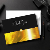 Classy Business Thank You Card Gold Tone サンキューカード