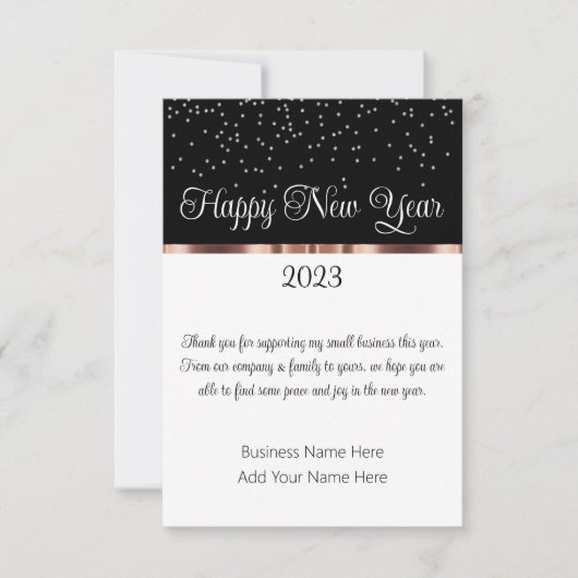 Classy Business Thank You New Years Card サンキューカード (正面)