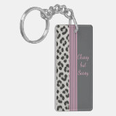 Classy but Sassy Leopard Print Keychain キーホルダー (正面左)