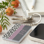 Classy but Sassy Leopard Print Keychain キーホルダー (正面右)