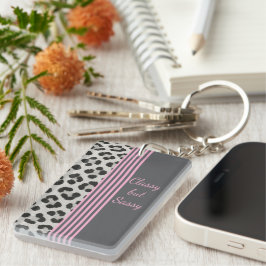 Classy but Sassy Leopard Print Keychain キーホルダー
