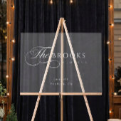 Classy Calligraphic Translucent Wedding アクリルサイン